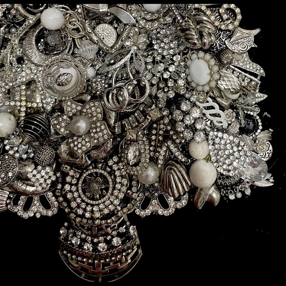 Vintage Mosaic Jewelry Two toned evergreen - Picture 6 of 7